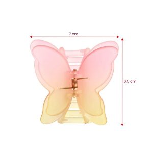 Alternative view of Matra Butterfly Claw Clip Matte Hair Clutcher Double Shaded Dual Color Gradient Big Pin Clutches (2Pc)