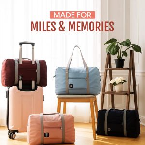 Alternative view of Matra Foldable Duffle Bag Hand Carry On Travel Luggage Expandable Multipurpose Weekender Tote Pink