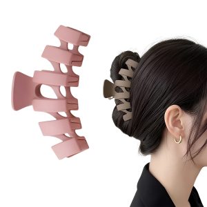 Matra Zig Zag Claw Clip Matte Hair Clutcher Large Big Clutches for Thick & Thin Hair (Random Colour) (1Pc)