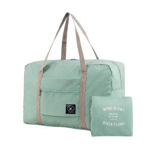 Matra Foldable Duffle Bag Hand Carry On Travel Luggage Expandable Multipurpose Weekender Tote Green