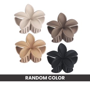 Matra Matte Flower Claw Clip Hair Clutcher Hawaiian Hair Pin Large Clutches Gift Pack Set (4Pc)