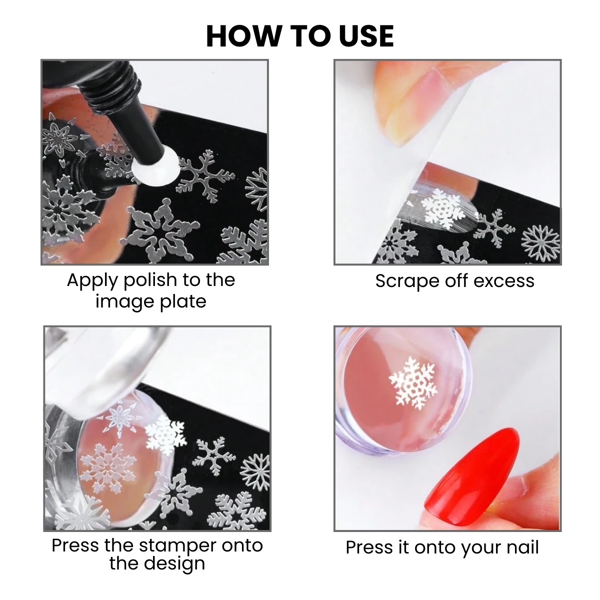 Matra Nail Art Stamper & Scraper French Tip Kit Silicon Stamping Print Manicure Tool Accessories Set - Image 3