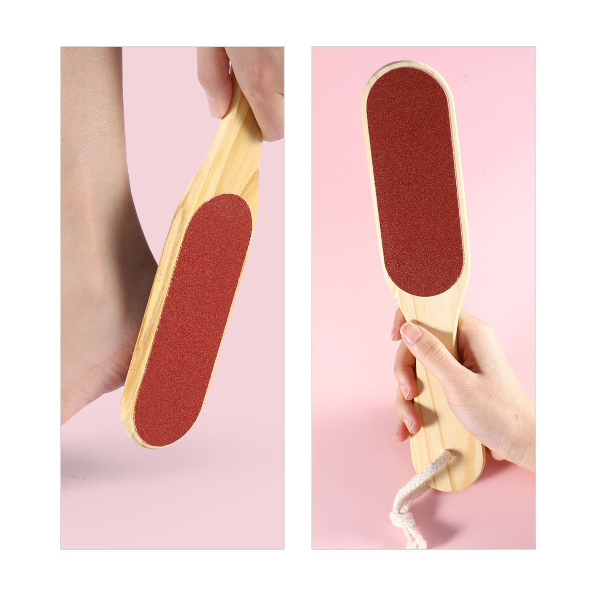 Matra Foot Filer & Scrubber Wooden Double Sided Dead Skin Callus Remover Feet Heels Pedicure Tool - Image 4
