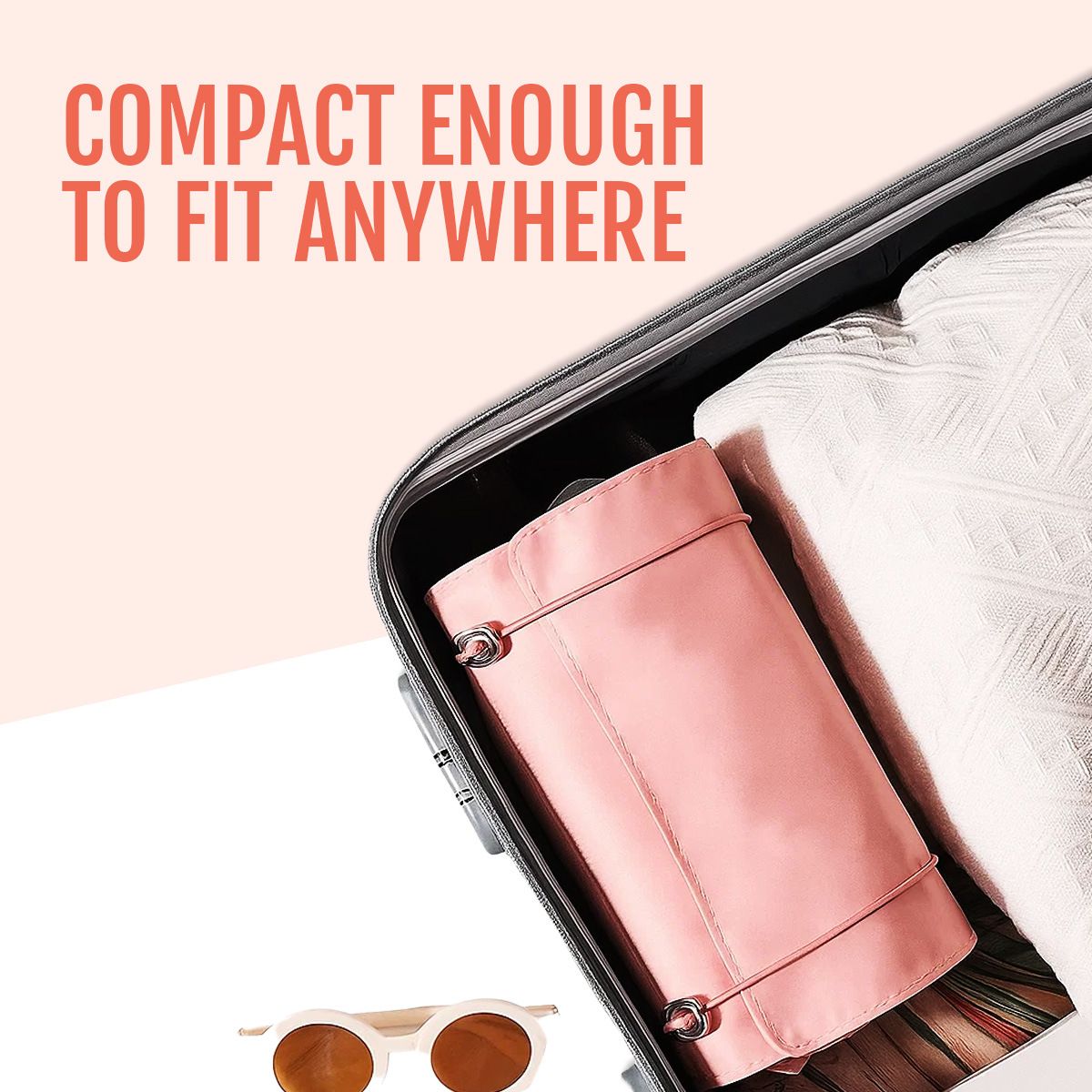 Matra Roll-Up Makeup Pouch Cosmetic Travel Organizer Hanging Toiletry Bag Skincare Vanity Kit Pink - Image 6