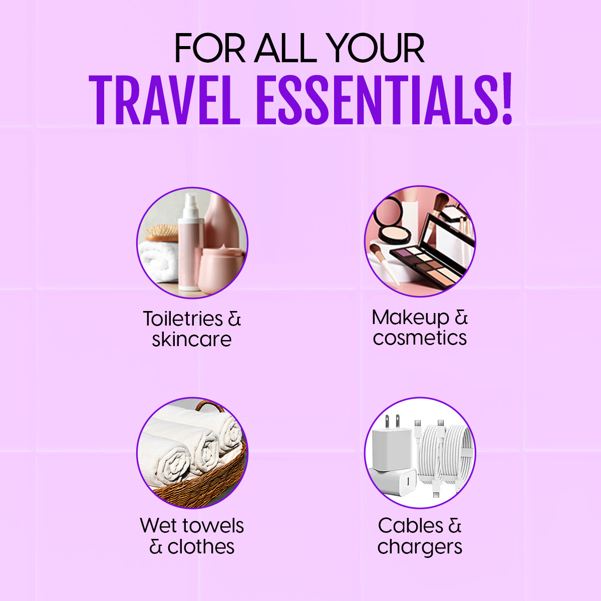 Matra Wash Bag Transparent Travel Toiletry Organizer Makeup Cosmetic Pouch Kit Handle Large Black - Image 6