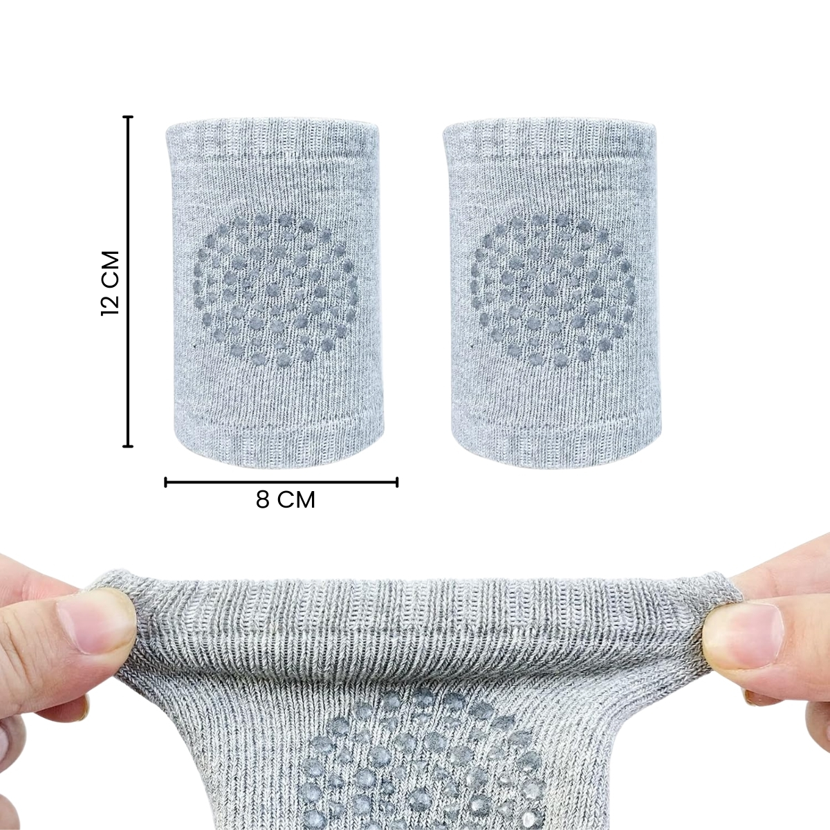 Matra Baby Knee Pads for Crawling Elbow & Kneecap Protective Safety Socks Anti-Slip Soft Protectors (1 Pair) - Image 2
