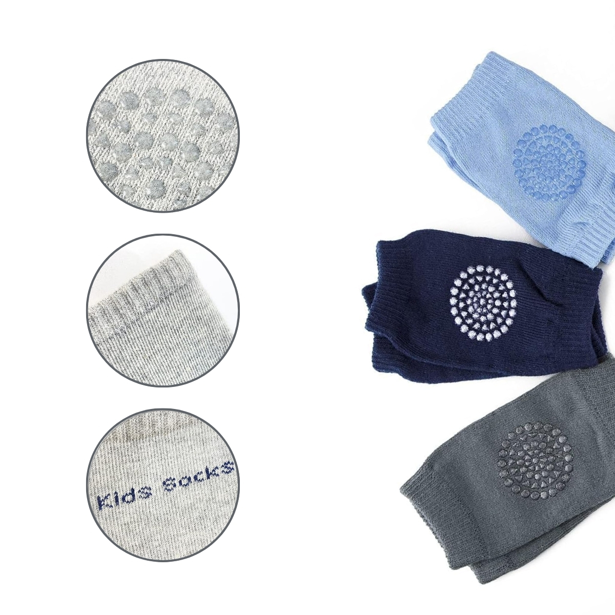 Matra Baby Knee Pads for Crawling Elbow & Kneecap Protective Safety Socks Anti-Slip Soft Protectors (1 Pair) - Image 3