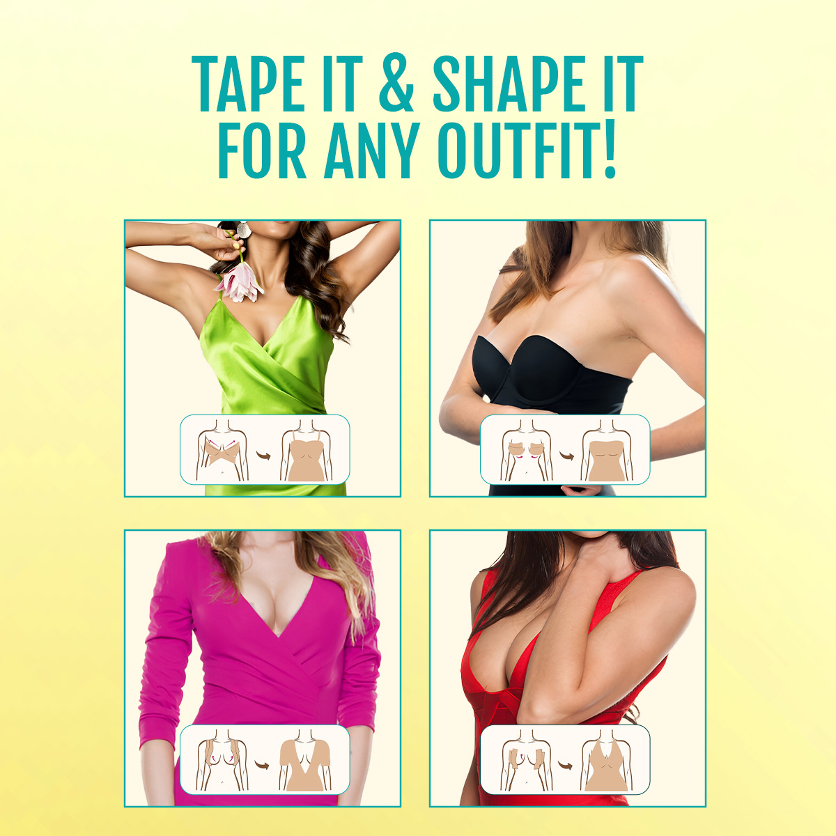 Matra 5m Boob Tape 10 Disposable Nipple Cover Pasties Body Tape Roll for Breast Lift & Push Up Black - Image 6