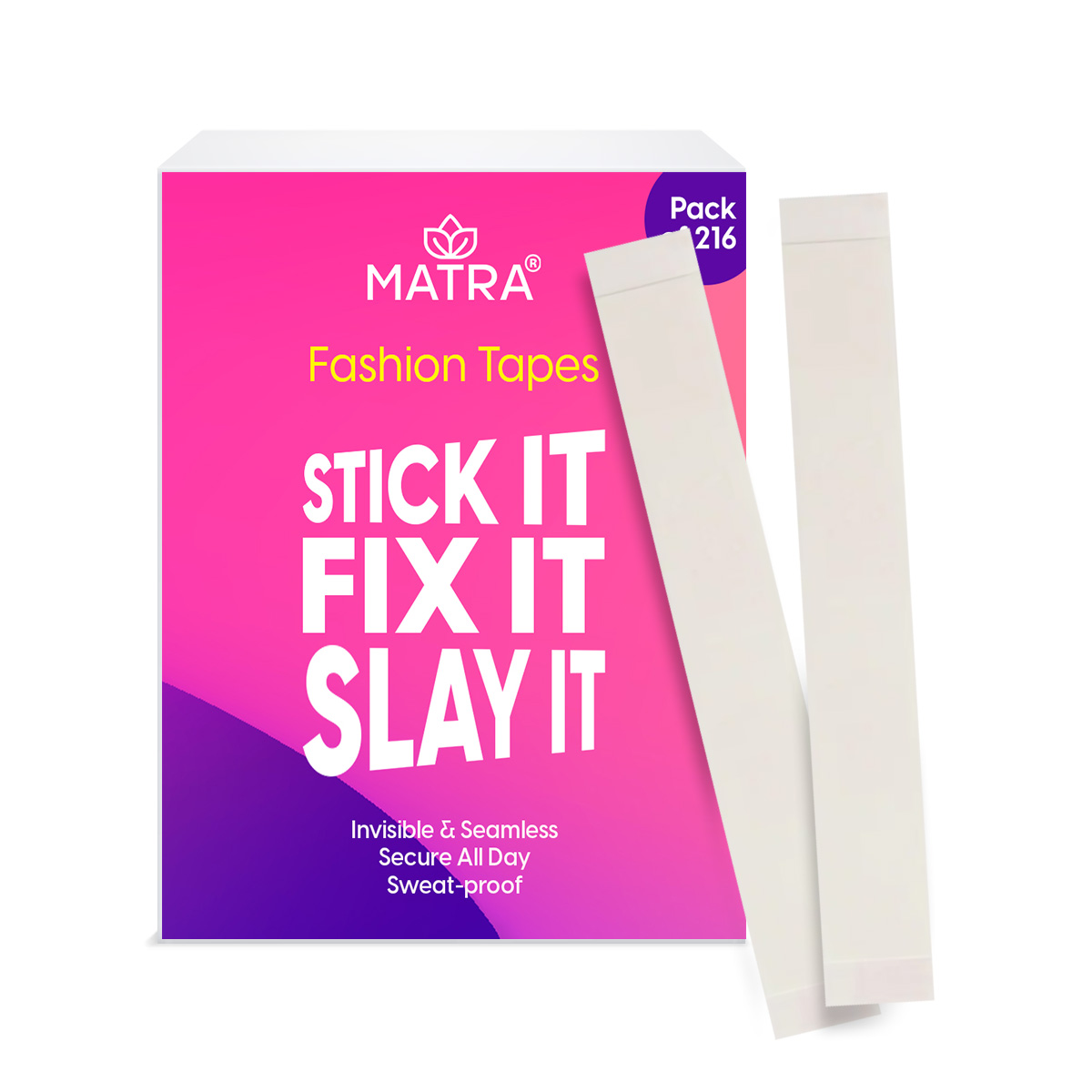 Matra Double-Sided Fashion Tape Invisible Dressing Tape Strips (216Pcs)