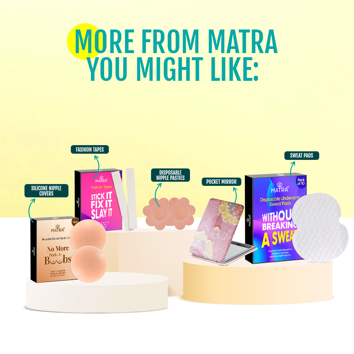 Matra 5m Boob Tape 10 Disposable Nipple Cover Pasties Body Tape Roll for Breast Lift & Push Up Black - Image 9