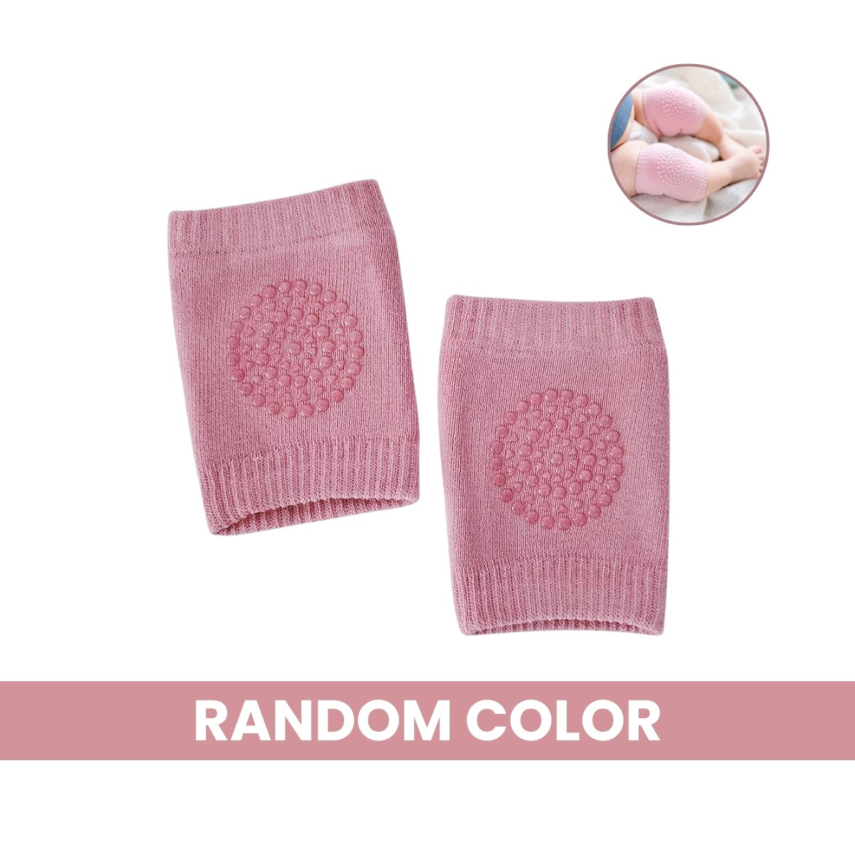 Matra Baby Knee Pads for Crawling Elbow & Kneecap Protective Safety Socks Anti-Slip Soft Protectors (1 Pair)