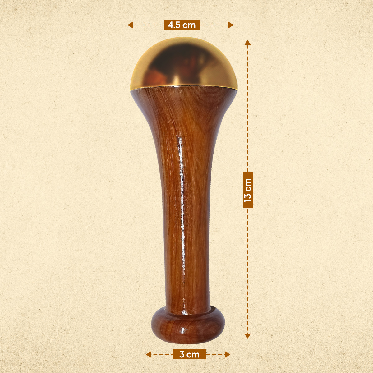 Matra Kansa Wand Massager for Face, Body & Feet - Natural Ayurvedic Bronze Foot, Neck & Facial Tool - Image 4