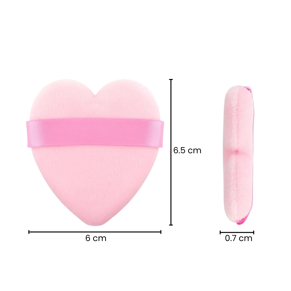 Matra Makeup Powder Puff Heart Shaped Blender Beauty Sponge Triangle Compact Setting Applicator - Image 3
