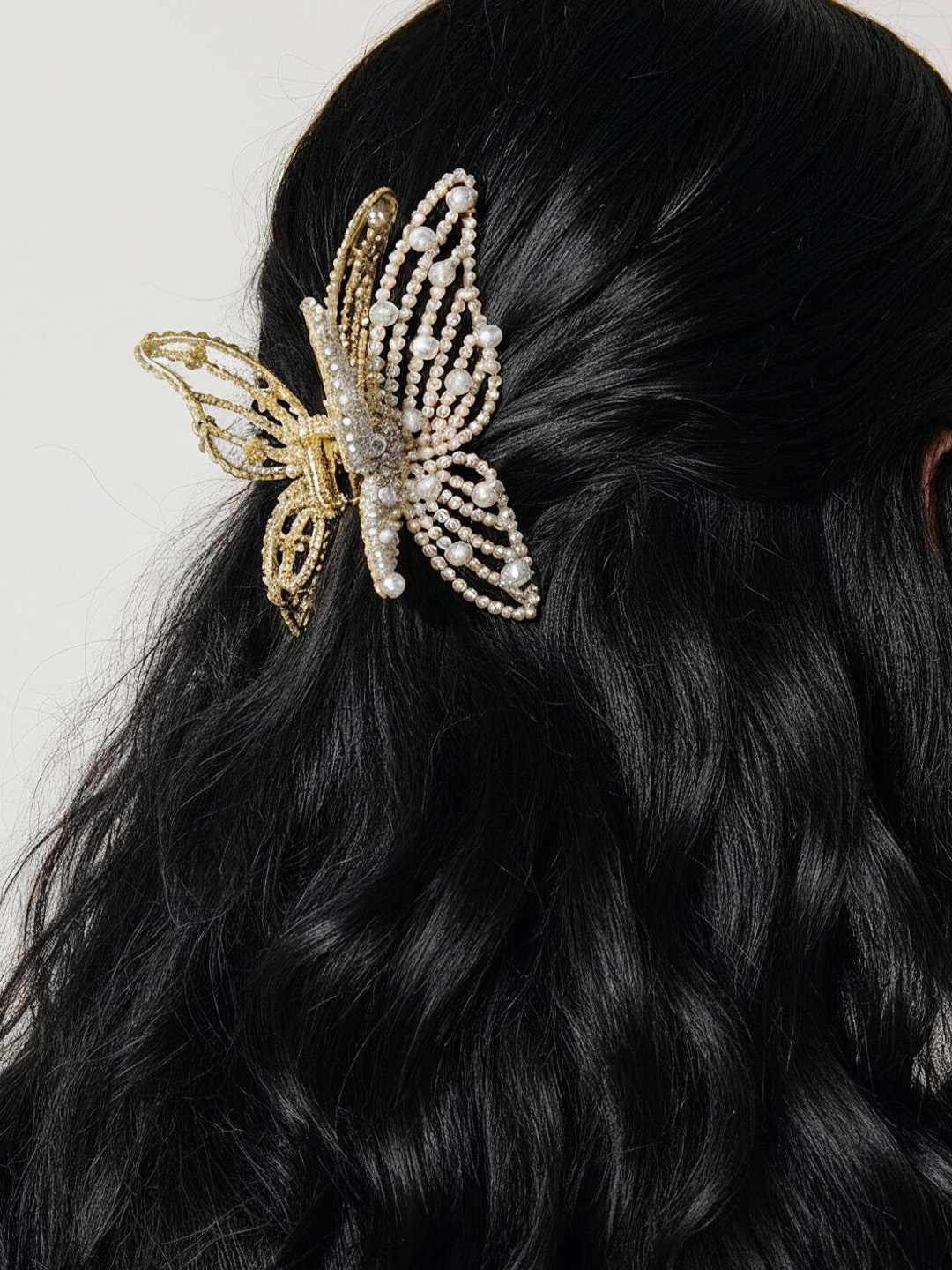 Matra Claw Clip Butterfly Hair Clutcher Embellished Large Big Metal Clutches Hair Accessories - Image 2