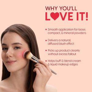 Alternative view of Matra Powder Brush for Face Makeup - Blush, Loose & Setting Powder, Foundation, Compact Applicator