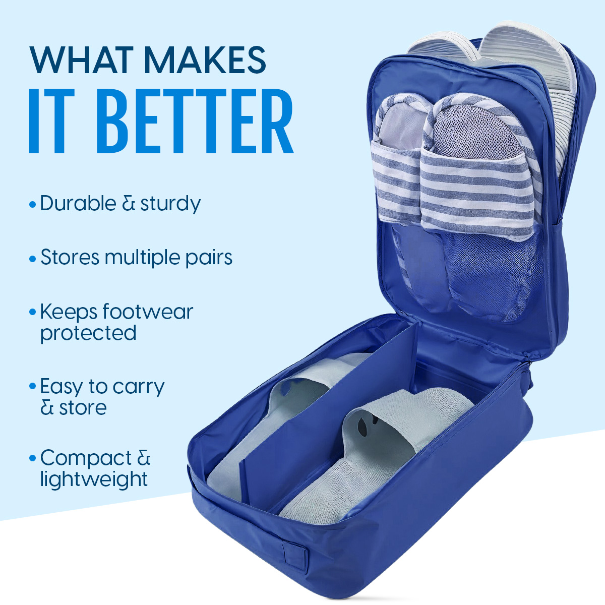 Matra Travel Shoe Bag Multipurpose Organizer for Footwear Packing & Storage Portable Pouch for Shoes - Image 2