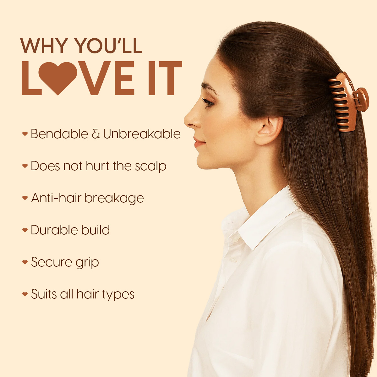 Matra Flexible Claw Clip Unbreakable Hair Clutcher Soft Silicone Large Cloud Big Cozy RandomColor - Image 3