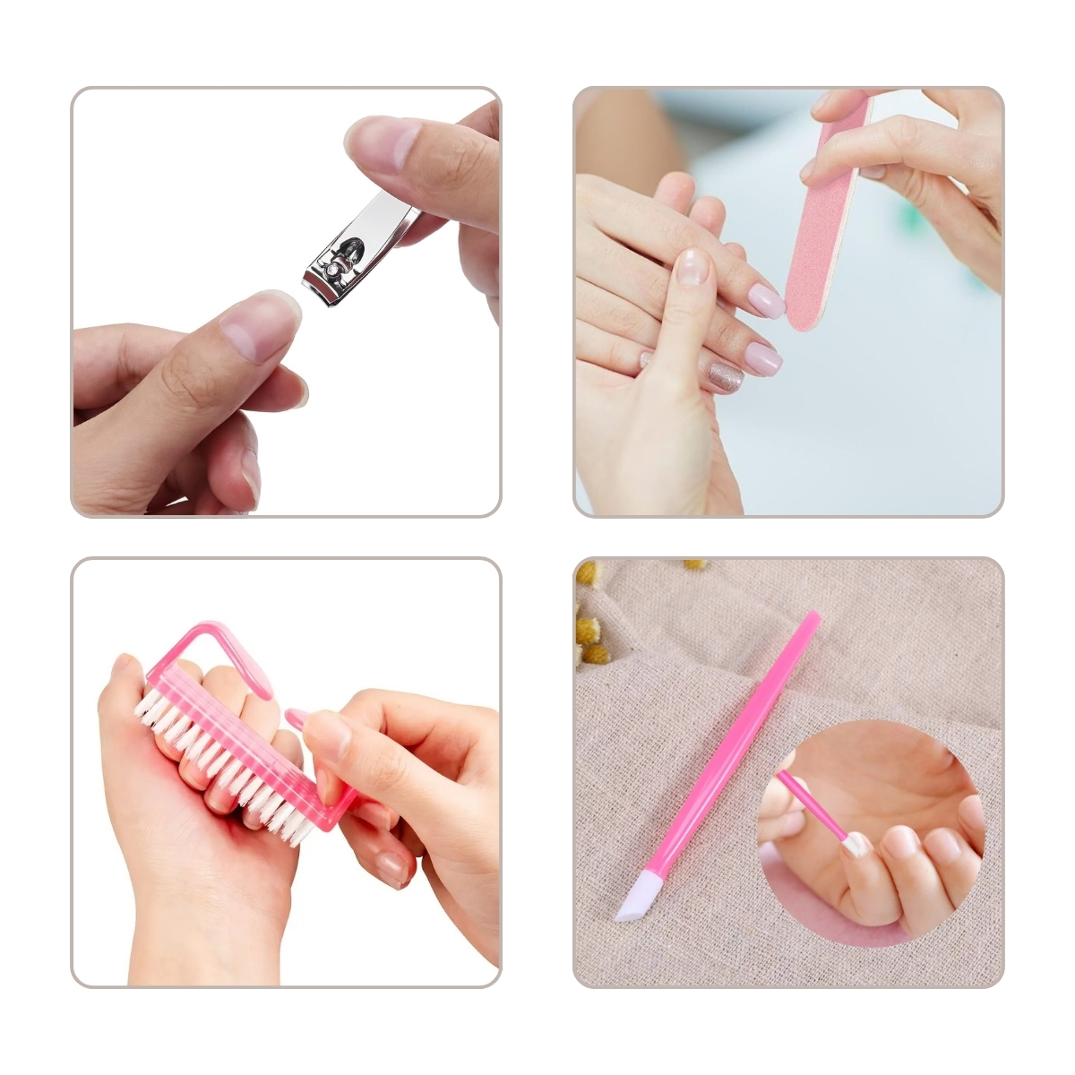 Matra Manicure & Pedicure Kit 6-in-1 Nail Art Care Set Grooming Tools Combo Pack Cutter Buffer Filer - Image 3