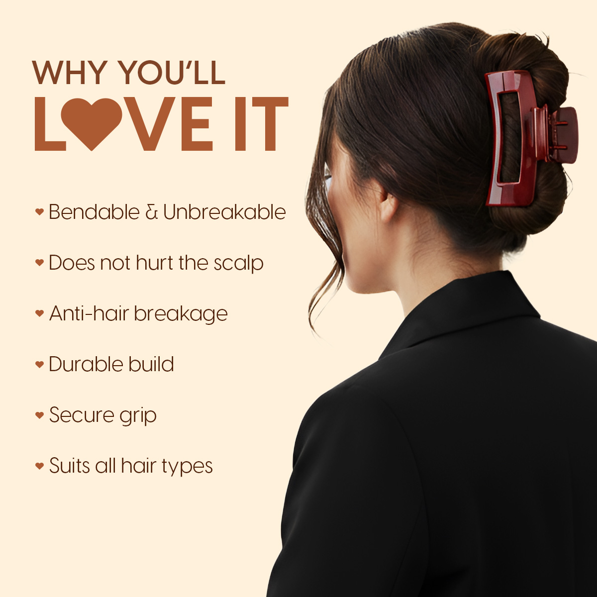 Matra Flexible Claw Clip Unbreakable & Bendable Cloud Hair Clutcher Soft Silicone Large Big AnyColor - Image 3