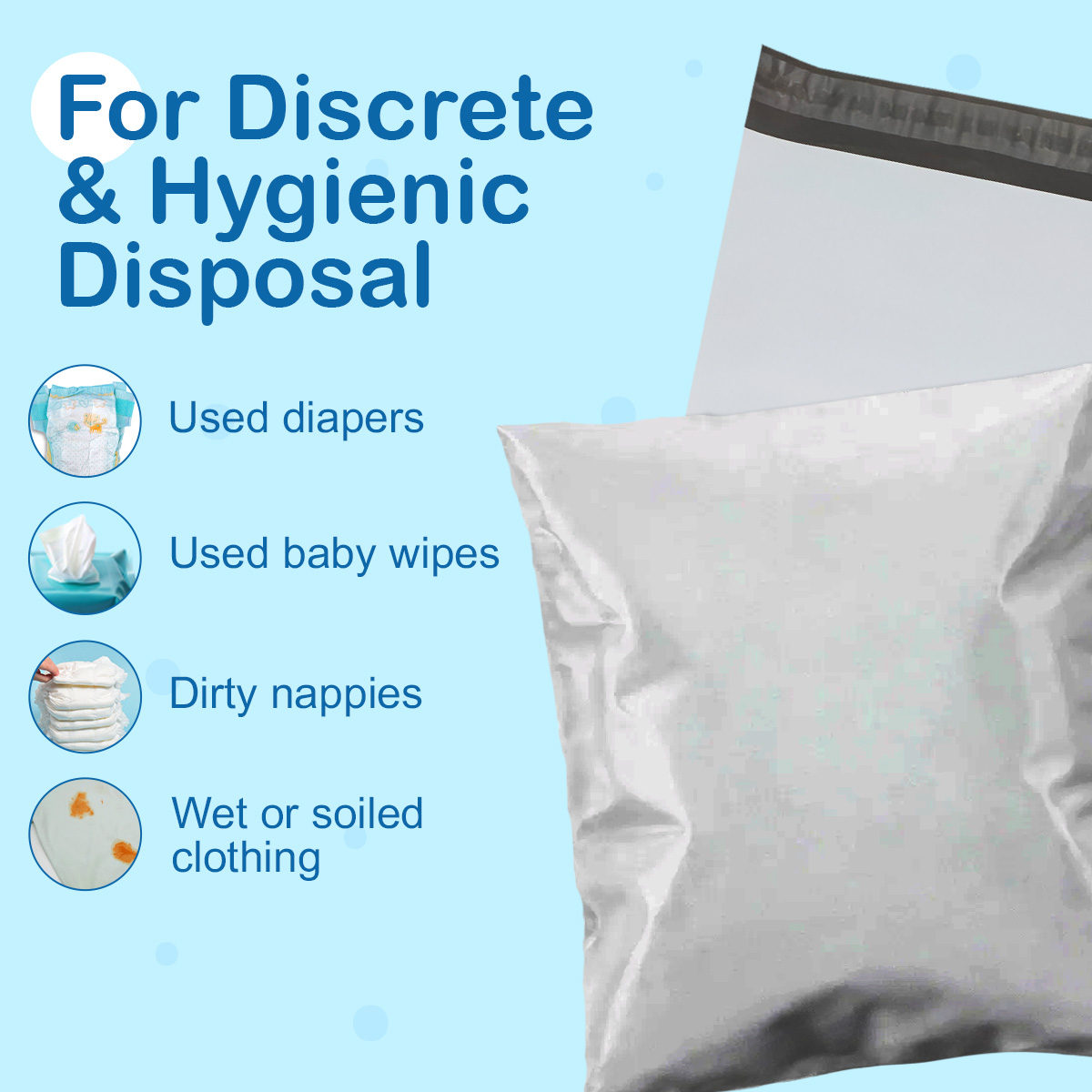 Matra Baby Diaper Disposal Bags - Oxo-Degradable Multipurpose Disposable Odour Sealing Discreet Bags (25Pc) - Image 4