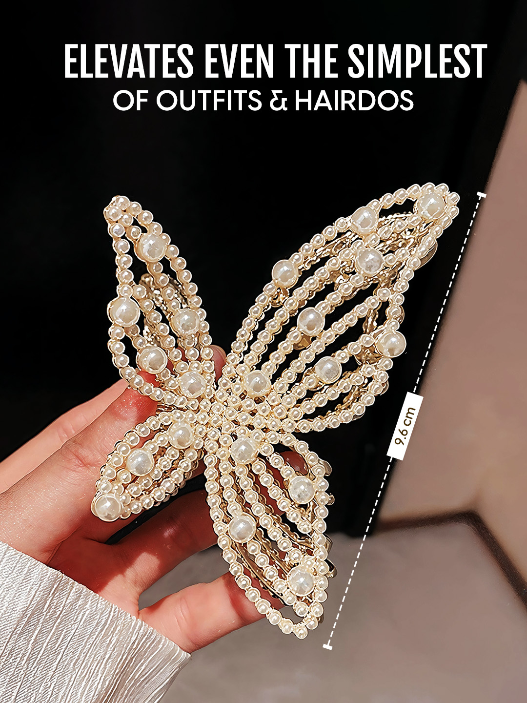 Matra Claw Clip Butterfly Hair Clutcher Embellished Large Big Metal Clutches Hair Accessories - Image 4