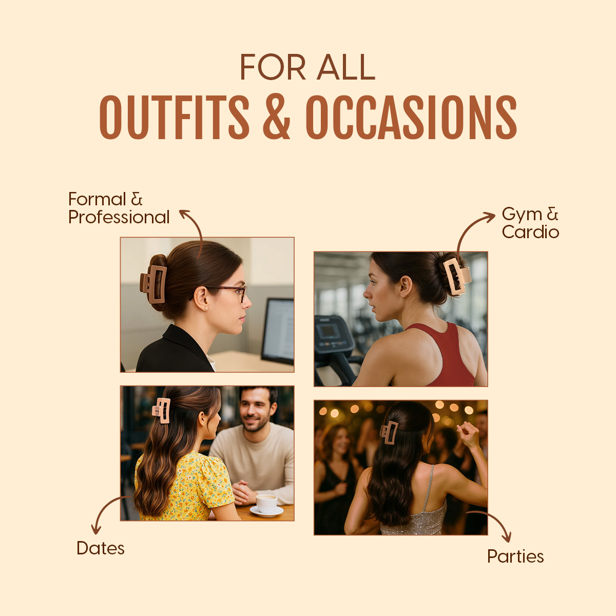 Matra Flexible Claw Clips Unbreakable Squishy Hair Clutcher Soft Cozy Silicone Large Big Cloud 4Pc - Image 5