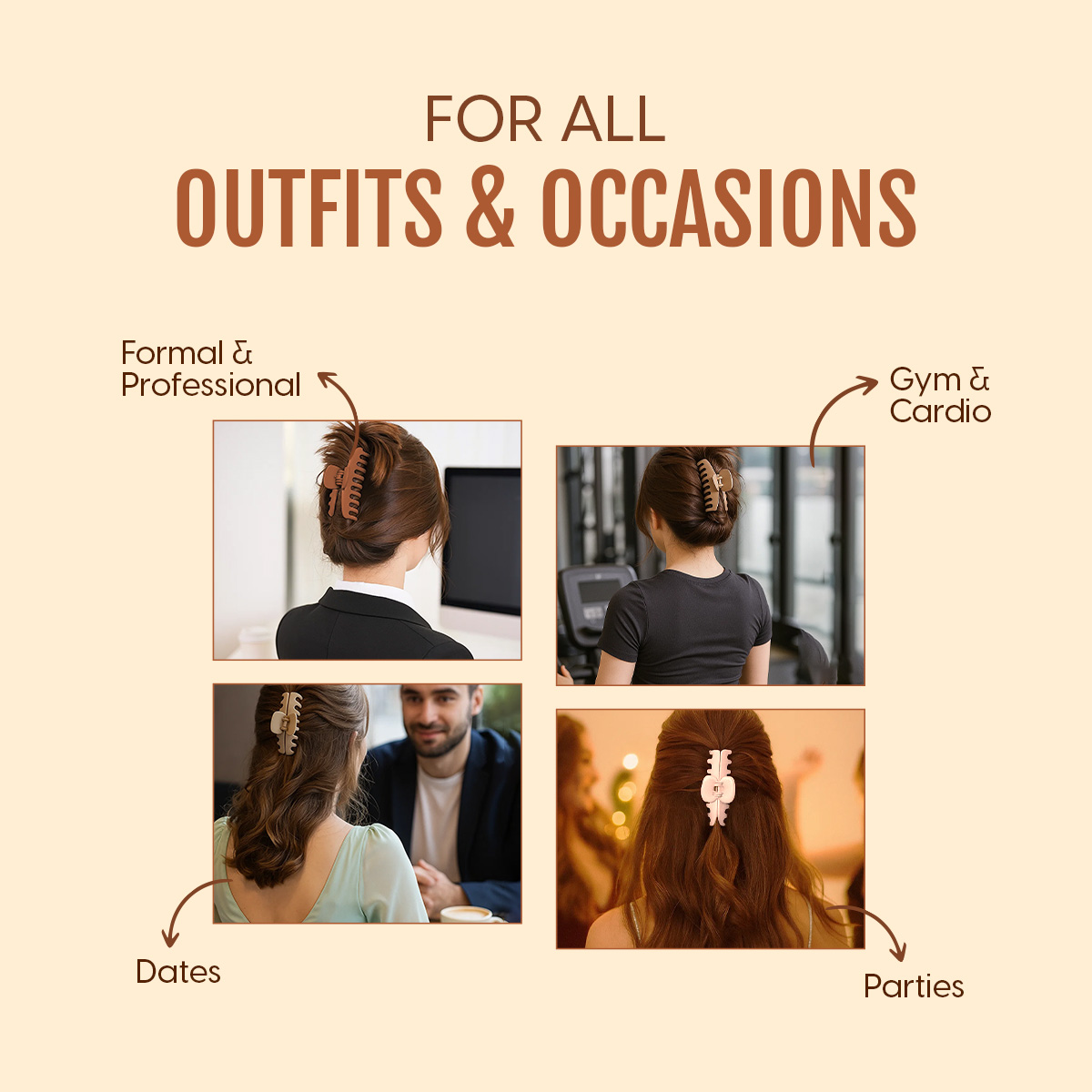 Matra Flexible Claw Clip Unbreakable Hair Clutcher Soft Silicone Large Cloud Big Cozy RandomColor - Image 5