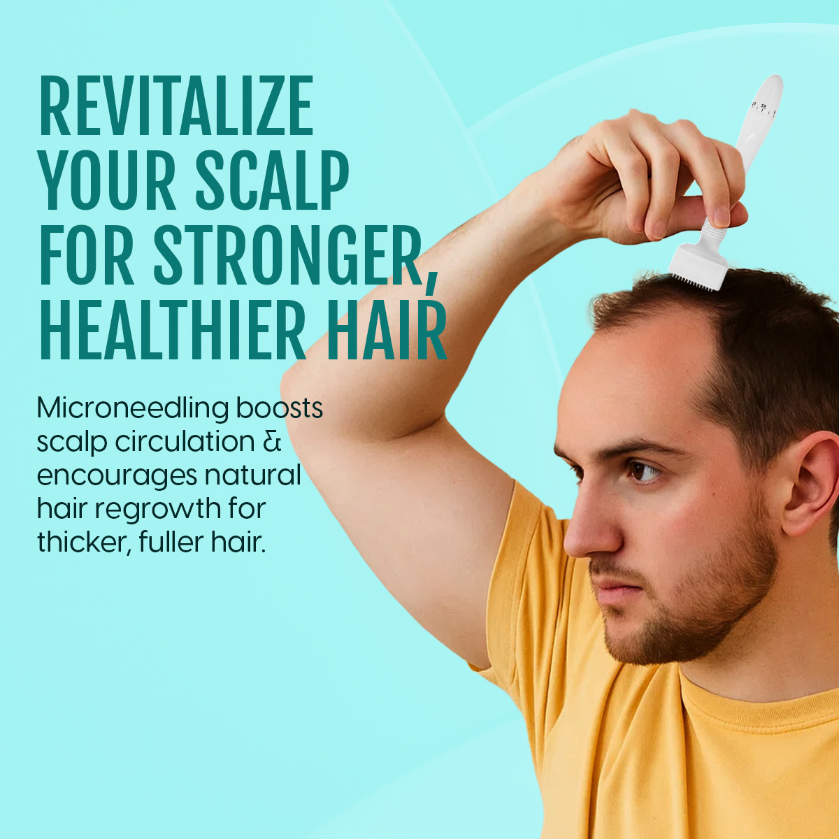 Matra Derma Stamp Skin Roller for Face, Beard & Hair 140 Adjustable Titanium Microneedles 0.25mm-3mm - Image 5