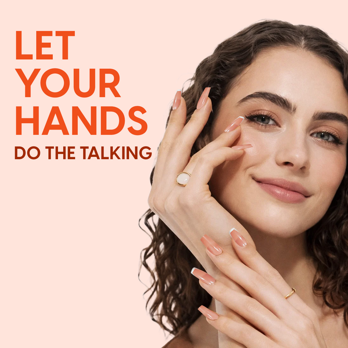 Matra Press On Nails French Manicure Tips Reusable Artificial Stick On Fake Extensions & Glue Tabs - Image 5