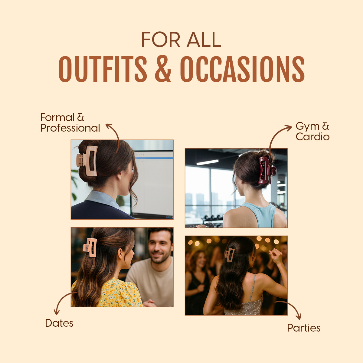 Matra Flexible Claw Clip Unbreakable & Bendable Cloud Hair Clutcher Soft Silicone Large Big AnyColor - Image 5