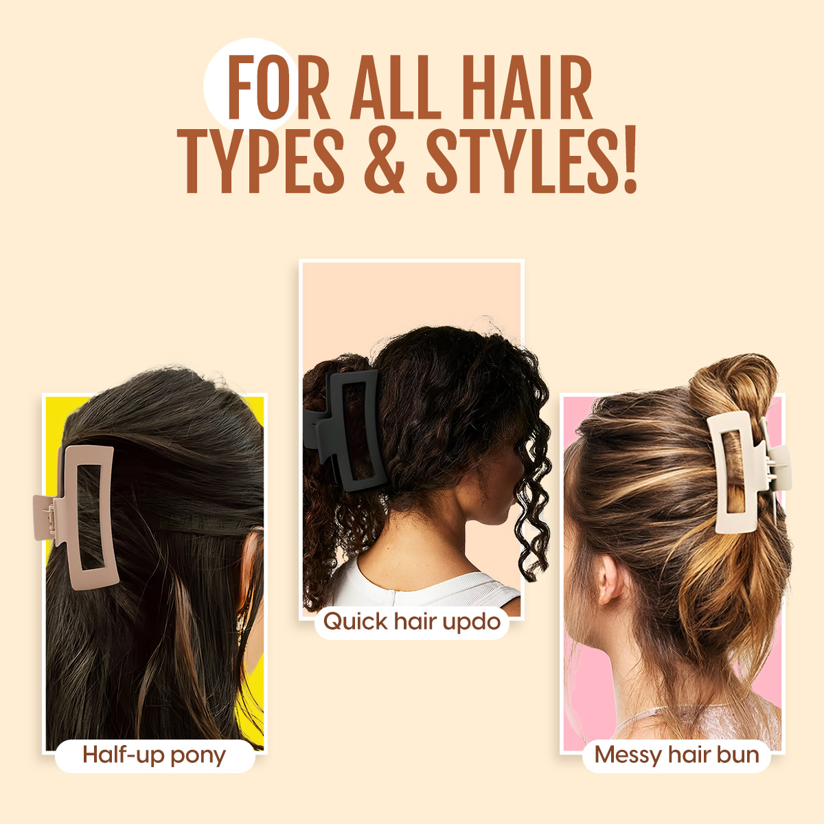 Matra Flexible Claw Clip Unbreakable Hair Clutcher - Soft Silicone Large Cloud Big Cozy RandomColor - Image 6