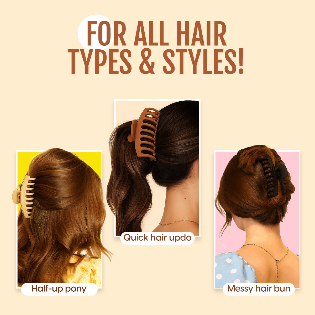 Matra Flexible Claw Clip Unbreakable Hair Clutcher Soft Silicone Large Cloud Big Cozy RandomColor - Image 6