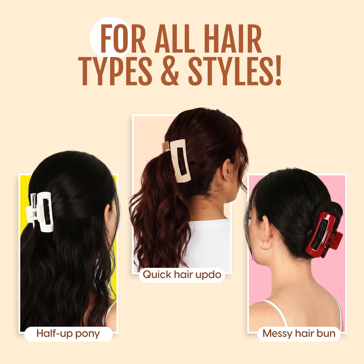 Matra Flexible Claw Clip Unbreakable & Bendable Cloud Hair Clutcher Soft Silicone Large Big AnyColor - Image 6