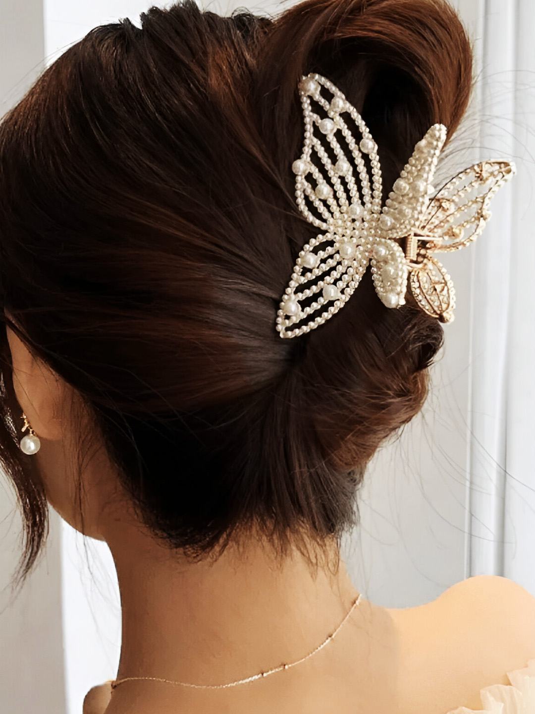 Matra Claw Clip Butterfly Hair Clutcher Embellished Large Big Metal Clutches Hair Accessories - Image 6