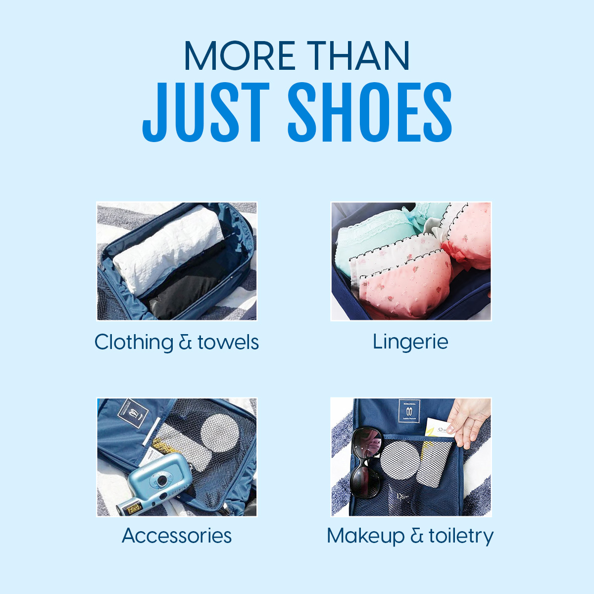 Matra Travel Shoe Bag Multipurpose Organizer for Footwear Packing & Storage Portable Pouch for Shoes - Image 6