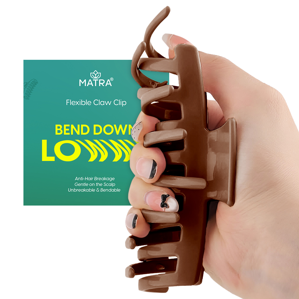 Matra Flexible Claw Clip Unbreakable Hair Clutcher Soft Silicone Large Cloud Big Cozy RandomColor