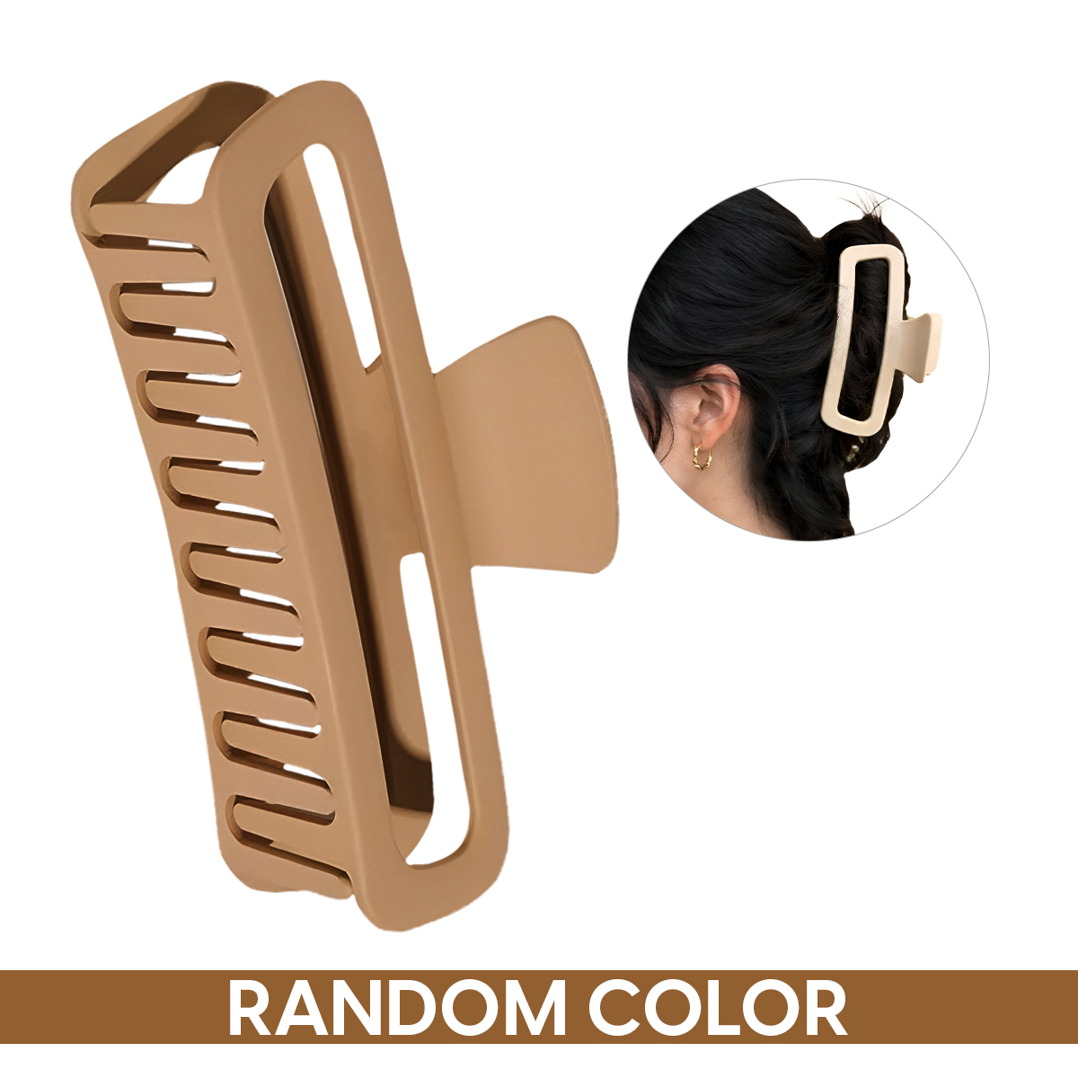 Matra Extra Large Claw Clip Jumbo Clutcher for Thick, Curly, or Long Hair Big Clutches (RandomColor)