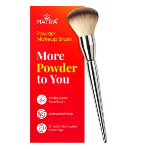 Matra Powder Brush for Face Makeup - Blush, Loose & Setting Powder, Foundation, Compact Applicator