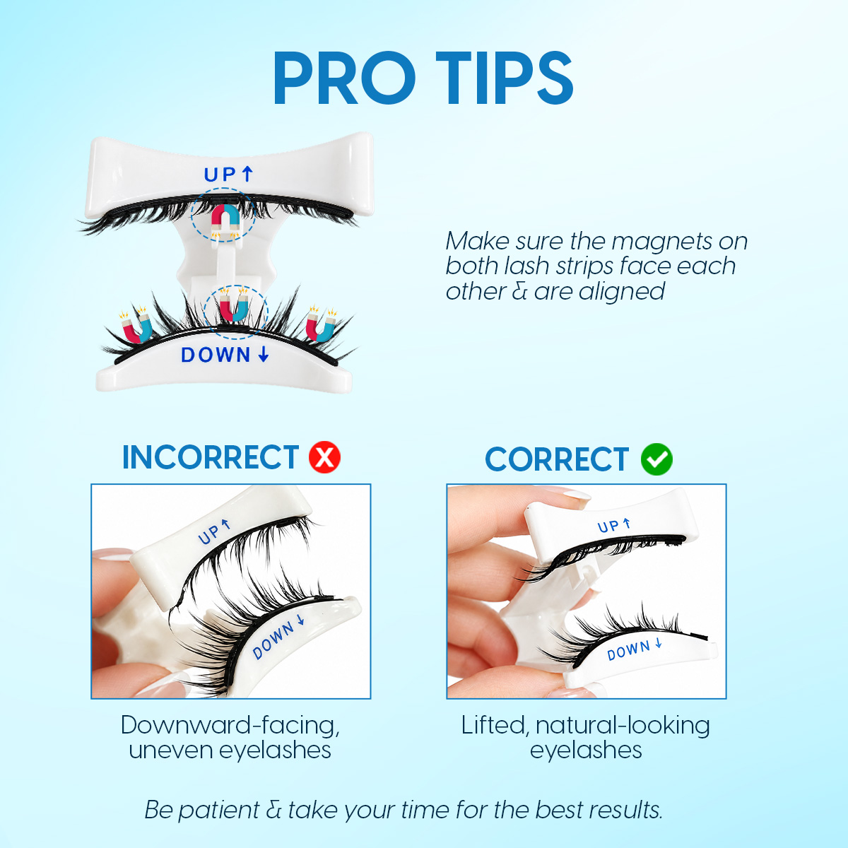 Matra False Magnetic Eyelashes & Applicator - No Glue Needed, Natural-looking & Reusable Fake Lashes - Image 5