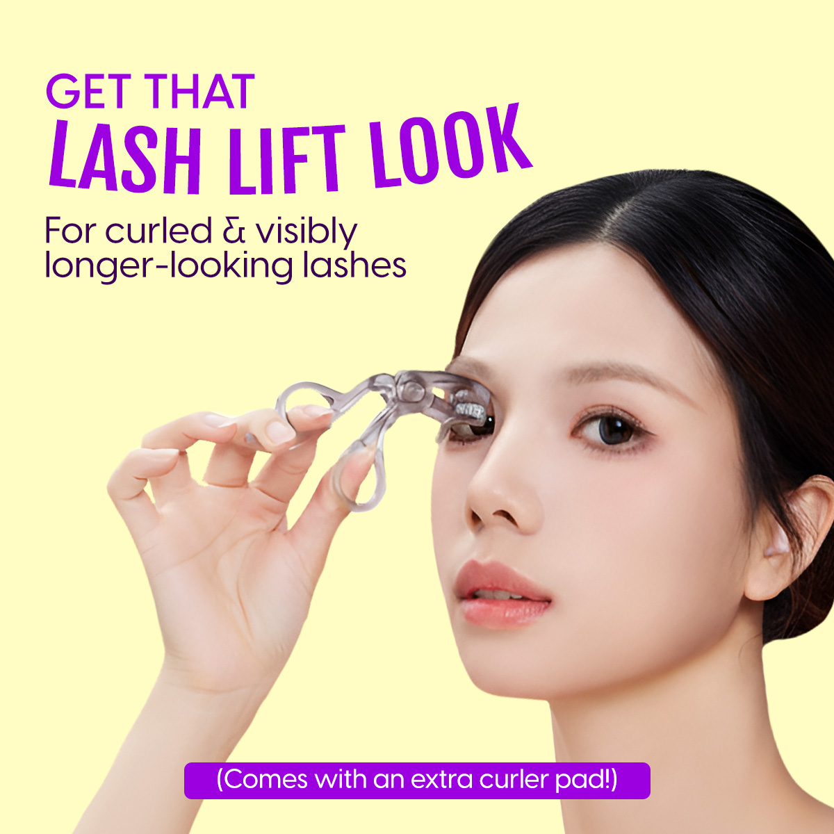 Matra Eyelash Curler for Long, Voluminous, Curled Lashes with Comb Teeth Pads - Lifted Lash Tool - Image 2