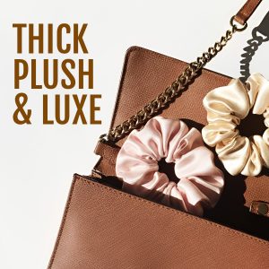 Alternative view of Matra Large Satin Scrunchie Silky & Soft Premium Hair Tie Rubberband - Anti Hair Breakage (Golden)