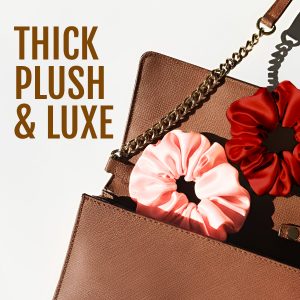 Alternative view of Matra Large Satin Scrunchie Silky & Soft Premium Hair Tie Rubberband - Anti Hair Breakage (Maroon)