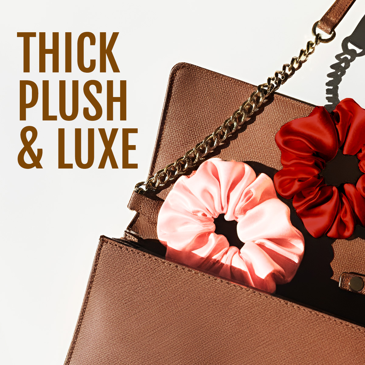 Matra Large Satin Scrunchie Silky & Soft Premium Hair Tie Rubberband - Anti Hair Breakage (Maroon) - Image 2