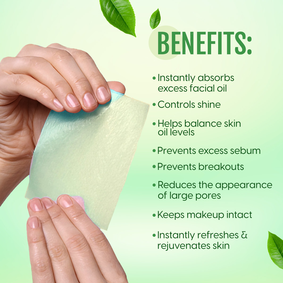 Matra Oil Control Blotting Sheets - Absorbing Paper for Oily Face, Sweat Remover, Mattifying Tissues (100pcs) - Image 2