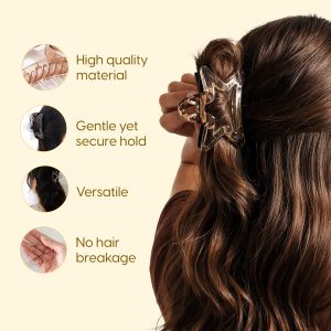 Alternative view of Matra Hair Claw Clips Star Shape Clutchers Transparent Glossy Medium Hair Pins Clutches (Any Colour)