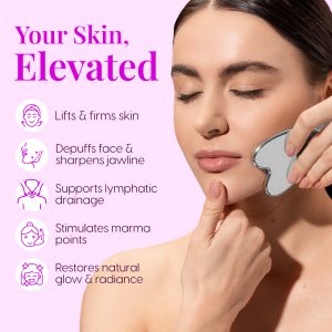 Alternative view of Matra Gua Sha Face & Neck Massager Stainless Steel Facial Roller Tool - Depuffing, Sculpting & Glow