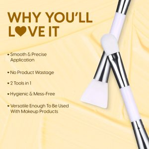 Alternative view of Matra Face Mask Brush Double-Sided Facial Pack Applicator Silicone Spatula for Mud Clay Foundation
