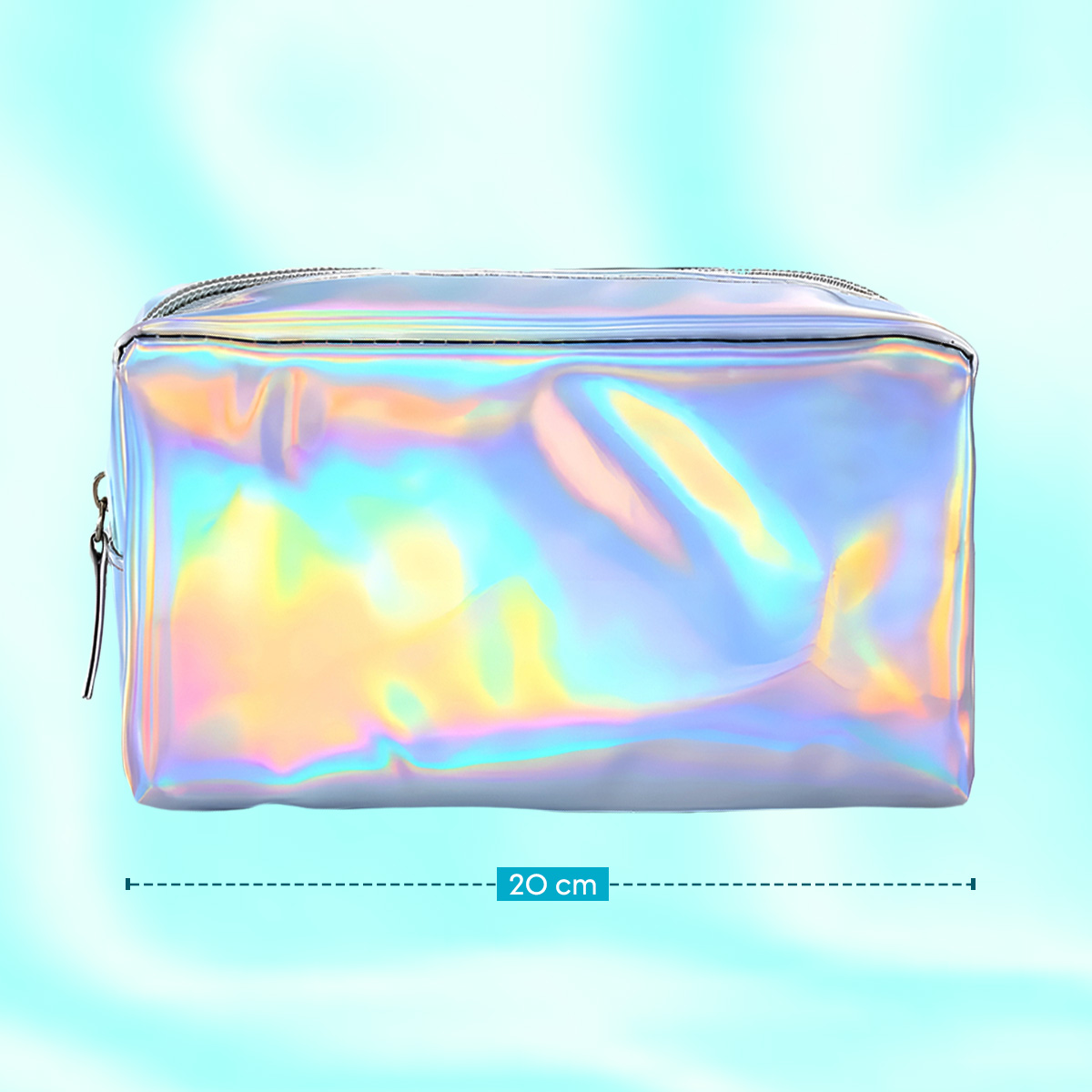 Matra Holographic Makeup Pouch Bag Multiuse Cosmetic Travel Organizer Vanity & Toiletry Storage Kit - Image 3