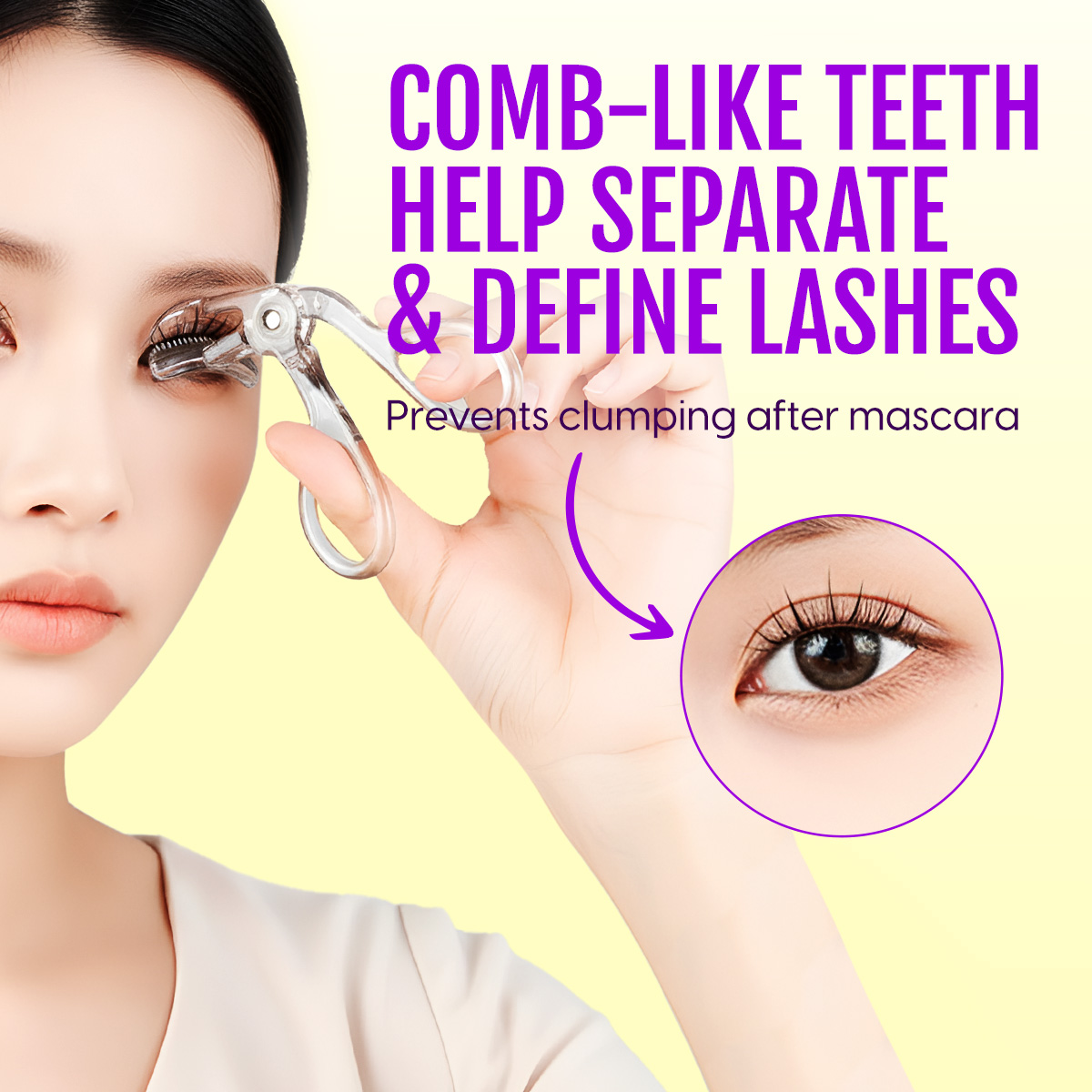 Matra Eyelash Curler for Long, Voluminous, Curled Lashes with Comb Teeth Pads - Lifted Lash Tool - Image 4