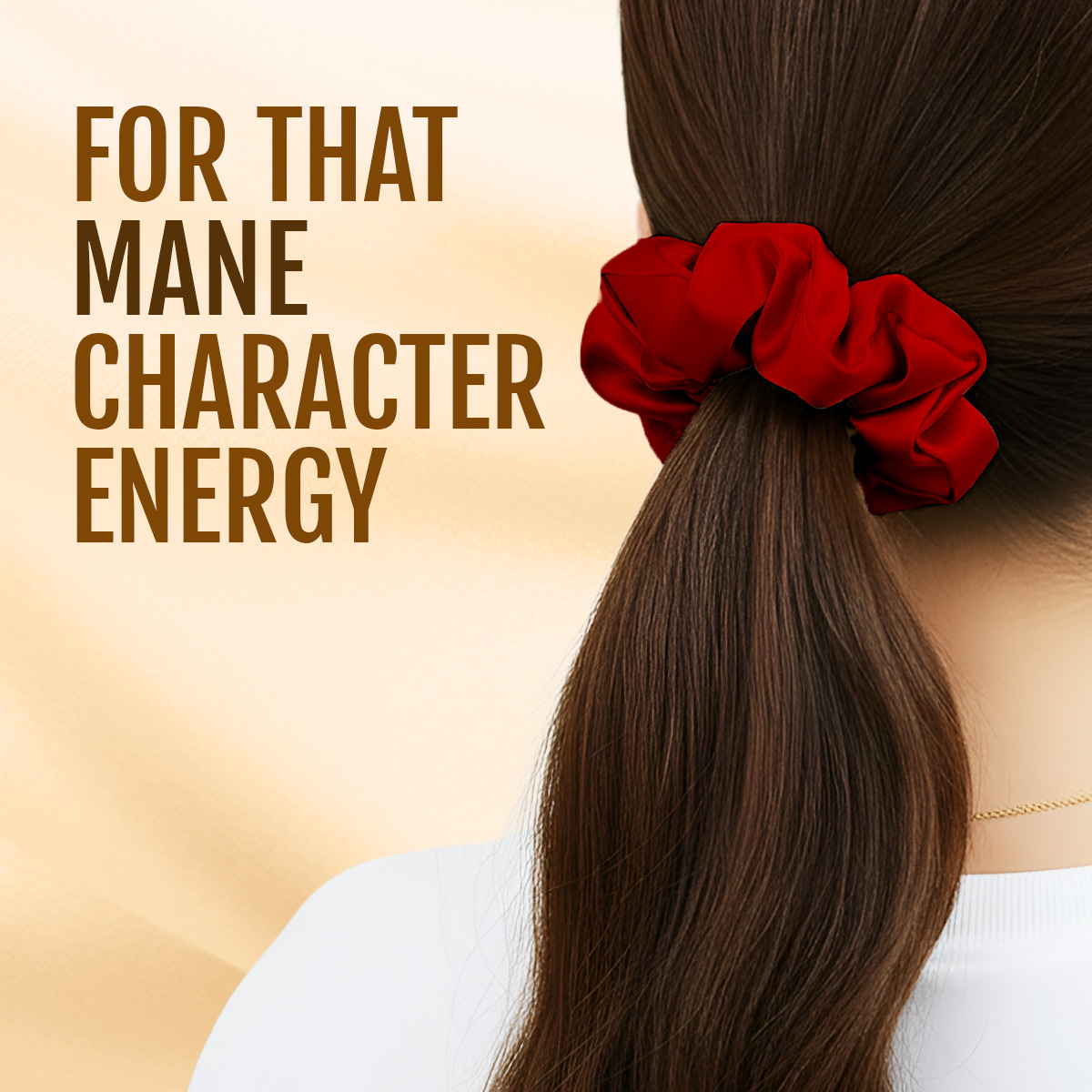 Matra Large Satin Scrunchie Silky & Soft Premium Hair Tie Rubberband - Anti Hair Breakage (Maroon) - Image 5